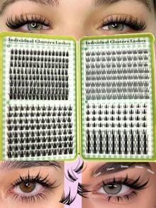 新款 32 排 512 簇混合睫毛簇，自然漫画风格睫毛，DIY 睫毛嫁接，可重复使用，自然睫毛 - D - 查看 1