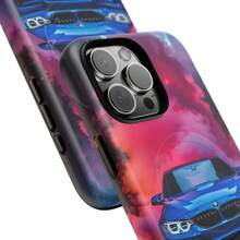 Étui de téléphone 2-en-1 [Expédition sous 24h de DE/FR/ES] Apple 17 16 15 Promax 22 23 24 25 26 Ultra GalaxySmoke Show Blue, Coque robuste MagSafe®, Coque robuste et fine pour iPhone - Glaçage 2 en 1 - Voir 10