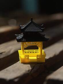 迷你3D打印中式亭阁摆件，复古东方建筑微缩模型，禅意花园盆景水族箱装饰，美观温馨的桌面摆件，DIY微景观仙境花园配件，传统中国文化收藏礼品，适用于家居、办公室、书架装饰 - 亭子 - 查看 1