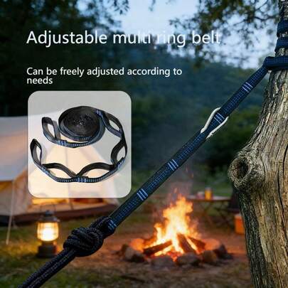 5+1 Rings 2m Long Outdoor Hammock Tie Down Straps