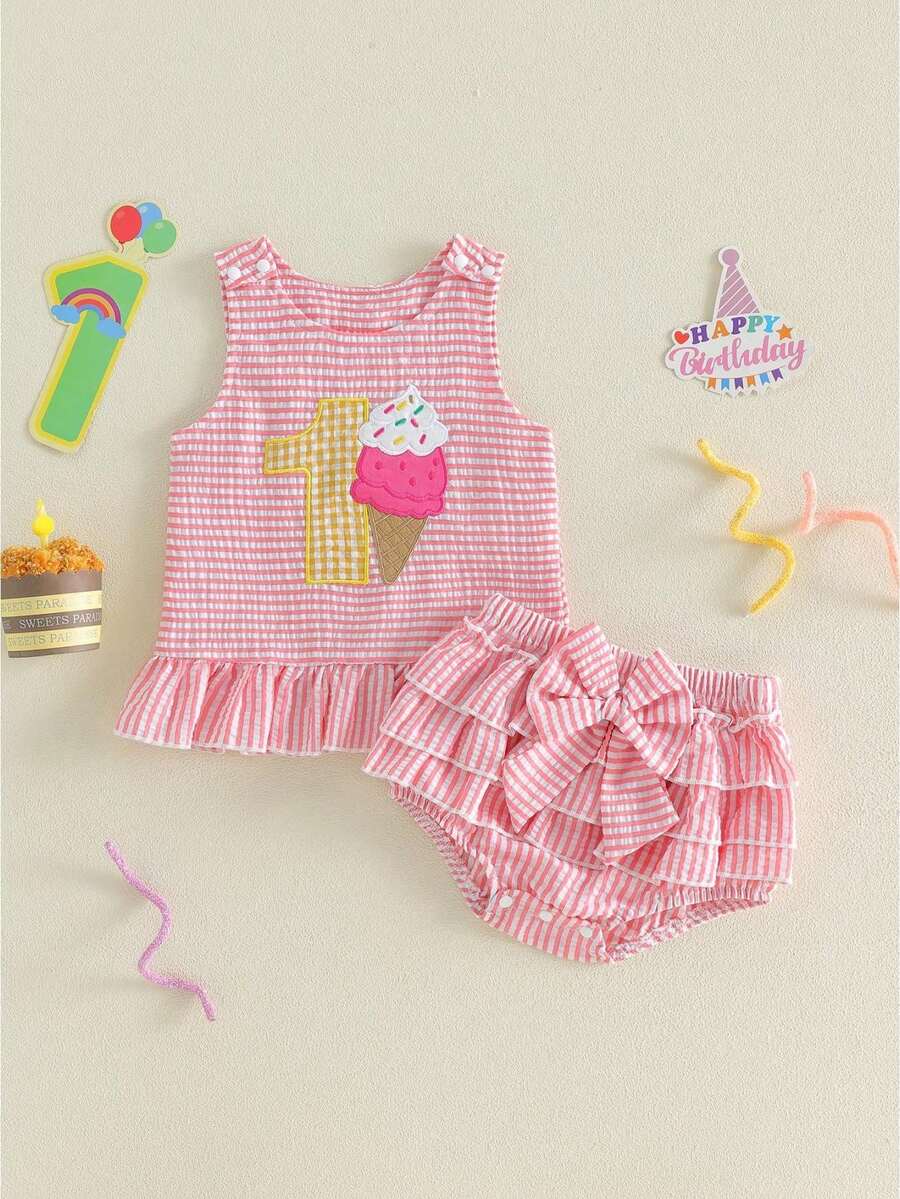 Baby Girls Tank Top Co-Ords - Pink - View 1