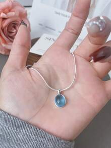 1 chiếc dây chuyền mặt dây chuyền nhỏ bằng thép không gỉ, thích hợp để đeo hàng ngày, là món quà trang sức lý tưởng. - vòng cổ - Xem 9
