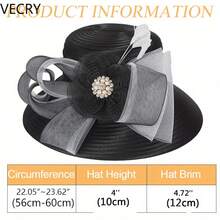Sombreros Derby para mujer, tocados para fiestas de té y bodas, ideales para ocasiones formales en la iglesia. - SD704 - Ver 2