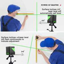 Laser Line Level Tool 5m Range High Visibility 2 Green Beam Self Leveling Laser Leveler for Furniture Installation - Herramienta de nivelación láser - Ver 5
