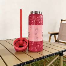 Water Bottle 32oz,Multiple Colors Are Available,With Straw,Heat Preservation Time More Than 24 Hours, Cold And Hot Water Can Be Insulated, Can Make Coffee, Frozen Drinks, Beautiful Appearance, Exquisite Workmanship, Suitable For Camping, Work, Indoor Use. - THƯ TÌNH - 32oz - Xem 4