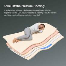 Hybrid Mattress In A Box 10 Inch – Gel Memory Foam With Pocket Spring, Medium Firm Feel, Cooler Sleep & Pressure Relief For Full King Queen - 淺灰色 - 查看 7