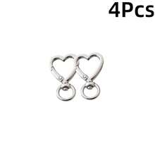 心形/旋转圆环/弹簧扣钥匙扣新款配饰，心形钥匙圈DIY小礼物吊坠 - 金黃色 - 查看 15