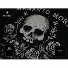 Memento Mori Hooded Sweatshirt - Black - View 6