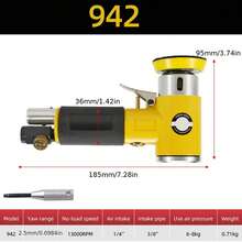 Kit de mini lijadora orbital aleatoria de 58 piezas de 2.54 cm/5.08 cm/7.62 cm, mini pulidora neumática de alta velocidad adecuada para trabajos de carrocería de automóviles, incluye esponja de pulido de 2.54/5.08/7.62 cm y almohadillas de papel de lija - A - Ver 2