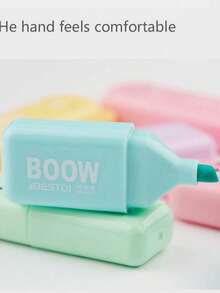 Bộ bút huỳnh quang mini, bút huỳnh quang Macaron 6 màu, lý tưởng để đánh dấu trang và bảo vệ mắt của học sinh trong khi viết - Nhiều màu - Xem 4