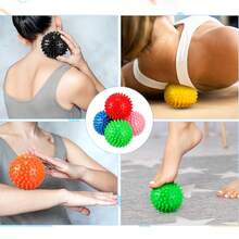 Rodillo de masaje para pies, pelota de masaje con forma de cacahuete de doble cabeza con púas, utilizada para aliviar el dolor de espalda y el arco, mejorar la movilidad - Multicolor - Ver 2