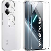適用於 POCO X8PRO /X8Promax /X7pro /X6Pro / POCO F8 Ultra /F8 Pro 高畫質鋼化玻璃螢幕保護貼 3D 透明手機後置相機鏡頭保護蓋 鋼化玻璃鏡頭保護貼 - 無色 - 查看 9