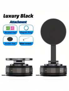 Adjustable Magnetic Car Phone Holder Electric Vacuum 360° Rotatable Magnetic Car Phone Holder Strong Suction Cup Base, Polished Surface, Sturdy Structure, Flexible Positioning, Suitable For All Smartphones, Dashboard Mount, Car Phone Holder Spring Gift - Multicolor - View 5