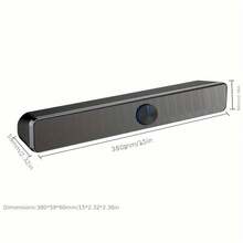 Wired USB Powered Computer Speakers, Desktop/Laptop Speakers With 3.5mm Audio Jack - View 2