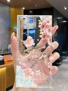 1个创意梅花海龟海星软壳手机壳，兼容华为荣耀、Galaxy A04e/12/A13/A14/A34/A50/A52/A53/A54/S21/S22/S23/S24/S25/S25Ultra/S25FE/S26/S26 Plus/S26 Ultra/S26 Edge、6A/7A/8A、12T/13T/15T/15T Pro - 無色 - 查看 5