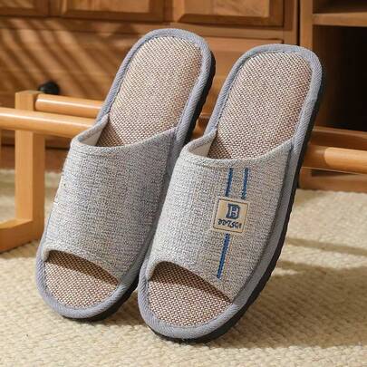 新款时尚情侣室内拖鞋，舒适保暖静音基本款套脚拖鞋，适合春、夏、秋季穿着。
