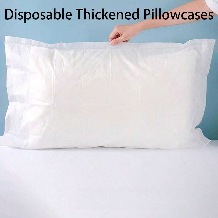 1 cái/10 cái/20 cái vỏ gối dày dặn dùng một lần, thích hợp cho phòng ngủ khách sạn, thẩm mỹ viện, chất liệu vải không dệt, thoáng khí (không bao gồm ruột gối) - Nhiều màu - Xem 1