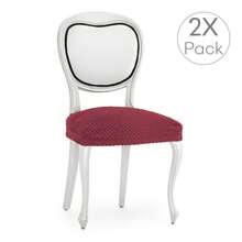 Kiva 2 Universal And Versatile Chair Covers, Various Colors Available – Easy-To-Fit Protective Chair Cover For Backrest, Seat And Arms - 酒紅色 - 查看 9