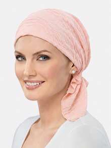 1 chiếc khăn trùm đầu tam giác bằng vải chiffon xếp ly dành cho nữ, có thể dùng để quấn tóc hoặc làm mũ cho người đang điều trị hóa trị, thích hợp sử dụng hàng ngày. - Nhiều màu - Xem 10