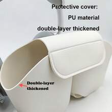 1 pieza Estuche de auriculares de piel sintética, bolsa de almacenamiento portátil para auriculares over-ear, funda protectora resistente a arañazos y golpes con puerto de carga, compatible con auriculares inalámbricos, organizador de auriculares a prueba de polvo para viajes, hogar y oficina, regalo ideal para amantes de la música - Multicolor - Ver 8