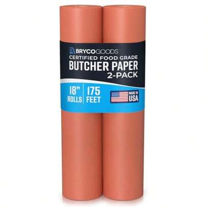 Butcher's StringPack Of 2 Pink Butcer Pr Rolls 18"X175' (2100 Inc) - Made In USA - Food-E Peac Butcer Pr  Smoker BBQ Grilling Smng Meat - Unbleaced Uncoated And Unwd