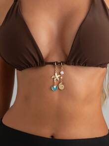 Bộ 2 mặt dây chuyền hình sao biển, sò điệp, vỏ sò, thích hợp đeo cùng dây chuyền bikini, gợi cảm, quyến rũ, phù hợp cho kỳ nghỉ biển, tiệc tùng, thường ngày, hẹn hò, lễ hội dành cho nữ. Dây chuyền bikini đa năng dành cho nữ. - Chuỗi cơ thể - Xem 9
