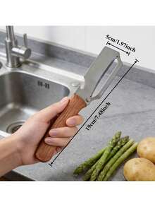 1pc Multi-Function Vegetable Fruit Peeler Slicer, Stainless Steel Blade High Efficiency, Household Kitchen Cooking Tool - Multicolor - View 8