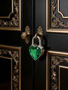 Sparkling Heart-Shaped Padlock With Embedded Shiny Diamonds. Each Padlock Comes With 2 Keys. This Small, Exquisite And Durable Metal Heart-Shaped Key Padlock Is Perfect For Suitcases, Diaries, Briefcases, Jewelry Boxes, Backpacks, Etc. It Is A Perfect Gift For Best Friends, Family Or Mother's Day. - Multicolor - View 4