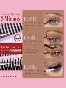 328 Clusters Pointed Extra Long 12-22mm Eyelash Clusters With 7-9mm Base, Professional Lash Extension Clusters For Multi-Eye Lash Styles, DIY Lashes For Cartoon/Spiky/Dramatic Look - C - View 9