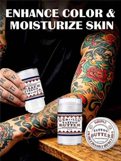  GOIPLE Tattoo Aftercare Balm, Deeply Nourishing And Lubricating Skin, Improves Dry Skin Caused By Dryness, Tattoo Repair Cream, Relieves Itching And Prevents Cracking, Effectively Locks Color And Enhances Tattoo Brightness And Luster, Suitable For Deep Tattoo Care For Most Skin Types