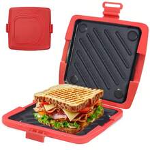 Bandeja para hacer sándwiches en microondas, tostador de sándwiches para horno y máquina de hacer pan - Multicolor - Ver 11