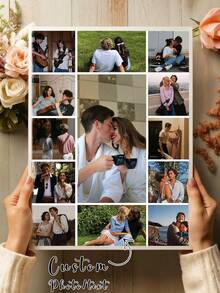 1pc Customized Photo Canvas Print, Customize Wall Decor For Bedroom, Living Room, Friend Photo, Wedding Photo, Pet Photo, Family Photo, Love Photo, Couple Photo, Framed Wall Art, Personalized Gift, Aesthetic Home, Gallery Wrapped - Photos-1 - View 1