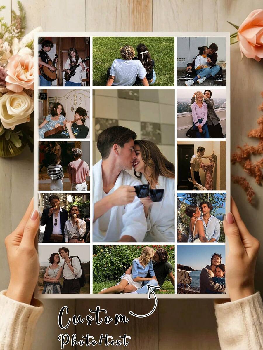 1pc Customized Photo Canvas Print, Customize Wall Decor For Bedroom, Living Room, Friend Photo, Wedding Photo, Pet Photo, Family Photo, Love Photo, Couple Photo, Framed Wall Art, Personalized Gift, Aesthetic Home, Gallery Wrapped - Photos-1 - View 1