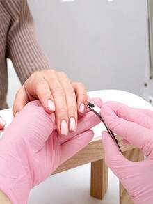 50 chiếc/gói Găng tay nitrile dùng một lần màu hồng chất lượng cao, bền, chống thấm nước, thích hợp cho nhà bếp, rửa chén, lau dọn, xăm hình, thẩm mỹ viện, nhuộm tóc, khách sạn, chăm sóc thú cưng, dọn dẹp nhà cửa và các công dụng thiết yếu khác. - hồng - Xem 5