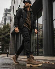 Men Industrial & Construction Boots - Camel - View 3