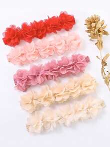 1/3/5/12 chiếc băng đô hoa voan viền chéo phổ biến cho bé, thích hợp sử dụng hàng ngày. - Nhiều màu - Xem 25