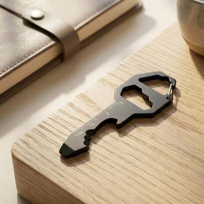 1PC, Multi Functional Small Tool, EDC Tool, Compact In Size, Easy To Store Or Carry, Integrated With Screwdriver, Hex Wrench, Bottle Opener, Keychain And Other Functions, Suitable For Outdoor Or Home Use, Holiday Gift