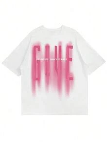 Men's Graphic Letter T-Shirt - White - View 5