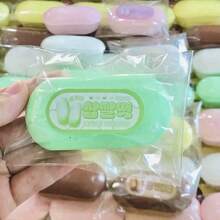 4个装新款中号奶酪棒慢回弹减压挤压玩具，Scooshi Games，Taba Squishy，抗压玩具（粉色、白色、绿色和棕色各1个） - 彩色 - 查看 7