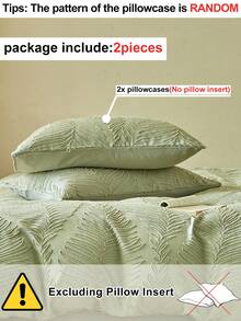 2pcs Bohemian Green Leaf Pattern Tufted Pillow Covers, Vintage Farmhouse Style Polyester Decorative Throw Pillow Covers For All Seasons, Living Room Decor, Machine Washable, Durable, No Filling Included - Green - View 4
