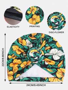 1 chiếc mũ turban kiểu xoắn ốc mới dành cho nữ, màu đen, kiểu mũ châu Phi, thích hợp sử dụng hàng ngày. - Nhiều màu - Xem 2