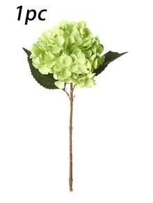 1/2 pièce(s) Plante verte artificielle de 41 cm pour le printemps/été, fleur d'hortensia fausse avec tige attachée, hortensia en soie réaliste pour décoration de bureau, fête, mariage, pièce, maison, table à manger, toutes saisons, options de couleurs multiples - Vert - Voir 6