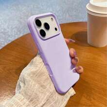 液態矽膠 3 層全包覆軟橡膠手機殼，適用於 iPhone 17 Pro 17 Pro Max 17，清新夏季配色，防震保護殼附防刮微纖維內襯，相容 iPhone 13 11 16 Pro Max 15 14 Plus 12 Mini XS Max 7 8 Plus - 紫丁香色 - 查看 4