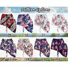 Custom USA Flag Face Print Beach Sarong Wrap, Personalized Patriotic Swim Cover Up, 4th Of July Tie Side Pareo Skirt, Funny Custom Photo Bathing Suit Coverup For Bachelorette Vacation - Nhiều màu - Xem 3