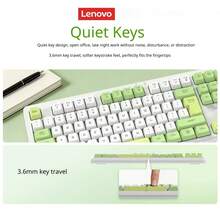 Lenovo YUE Series X5K Pro 2.4G Wireless Keyboard, Lightweight Portable Silent Keys, Slim Fashion Design, Plug And Play Wireless Keyboard, Suitable For Business Office Desktop Laptop Daily Work - View 5