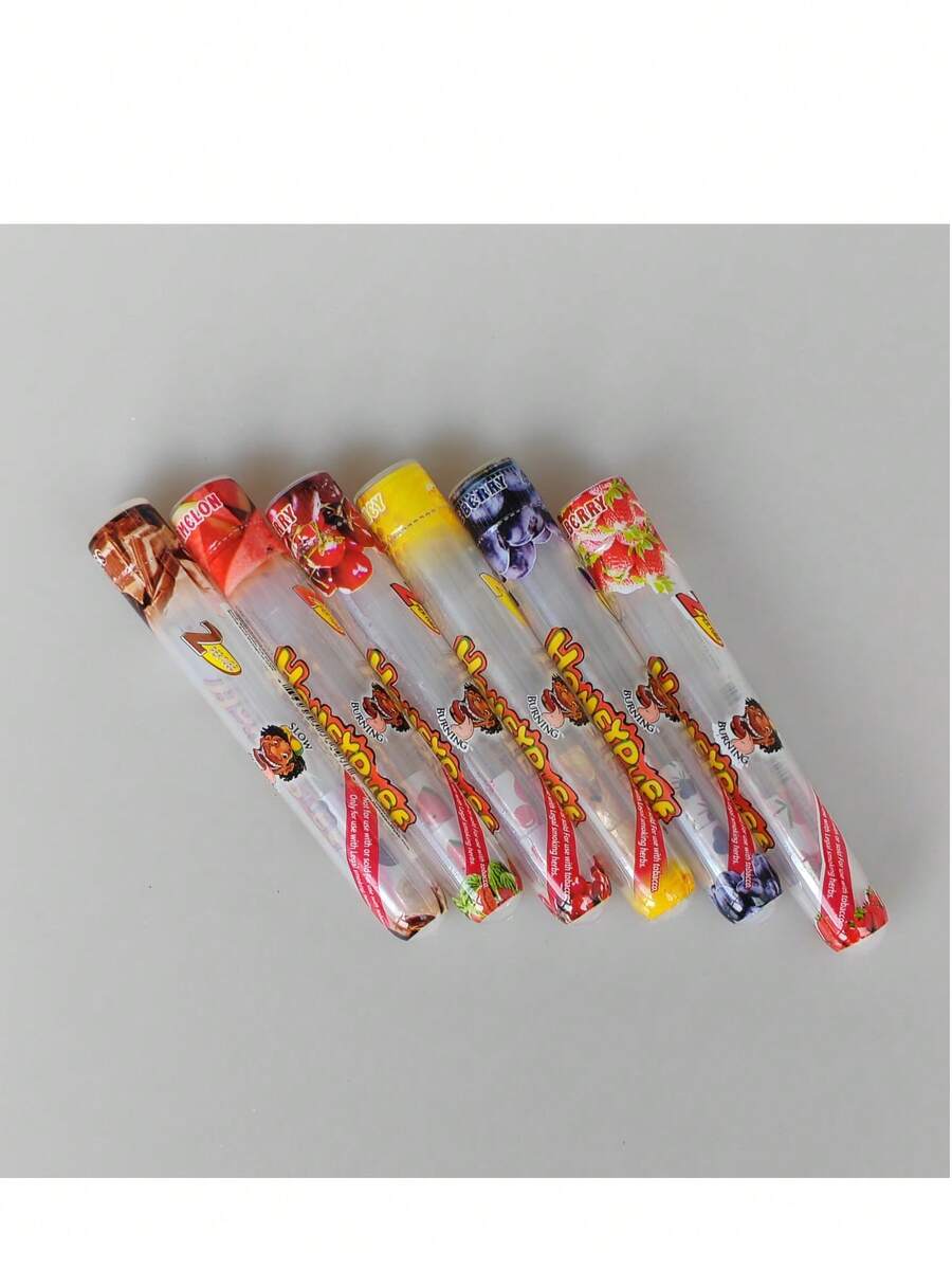 New Transparent Pre-Rolled Cone Cigarette Paper Tubes, 2pcs/Tube, Smoking Accessories Hand Rolling Paper, Multiple Flavors Available