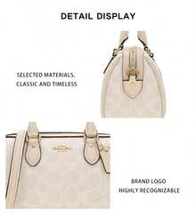 Bolso de hombro con estampado de letras Coach para mujer - Tiza blanca CW329IMXU5 - Ver 7