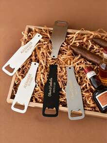 Customized Stainless Steel Beer Bottle Opener - Personalized Engraved Name & Date, 2 Styles - Ideal For Weddings, Corporate Events, Promotions - Durable Barware & Branding Accessories, Elegant Design, High-Quality Craftsmanship - Multicolor - View 4
