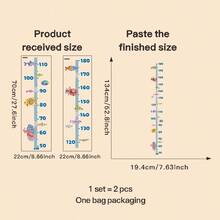 Children's Sticker,The Brightly Colored Little Fish Height Measurement Wall Decals - Growth Chart Stickers Height Measurement Ruler Sticker, Self-Adhesion For Nursery, Bedroom, And Playroom Decoration,Decorations For Classrooms Or Living Rooms - A - View 8