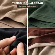 3-Piece T-Shirt Set, 100% Cotton T-Shirts - BLACK WHITE GREEN - View 2